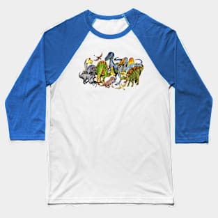 Dinosaur Family Baseball T-Shirt